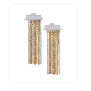 NEW Napier Clip-on Earrings  Napier Chain-drop Two-tone Clip-on Earrings